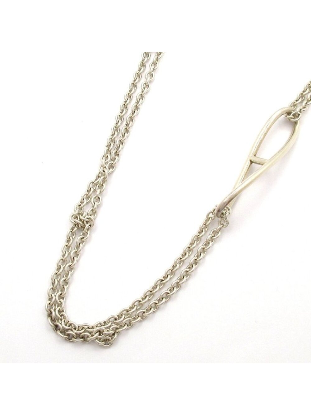 Hermes Necklace Chaine D'ancre Twist Silver Long